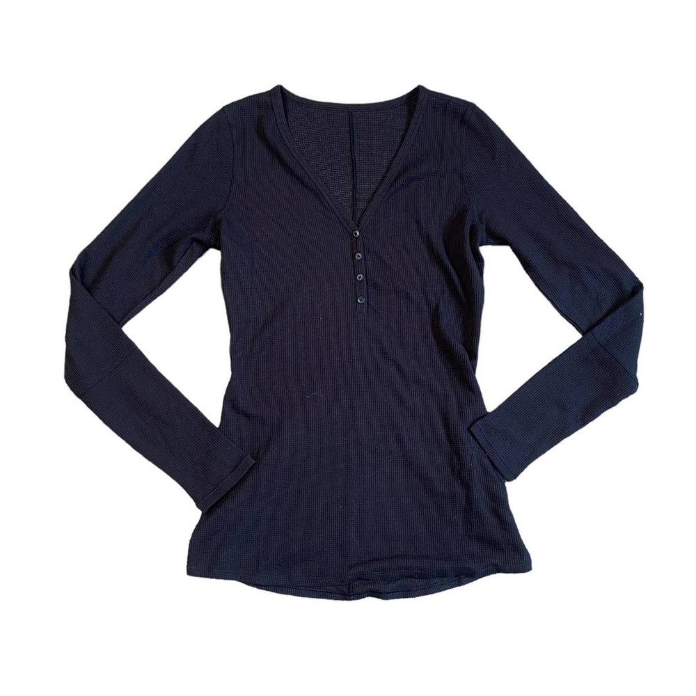 Lululemon Close Call Black Thermal Henley Long Sleeve Small 4/6 - Picture 2 of 10